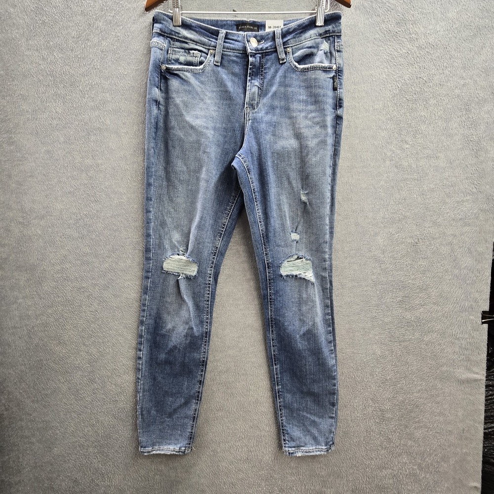 Silver Jeans‎ Co. Women Jeans 31X29 Blue Denim Suki Skinny Slim 27" Inseam